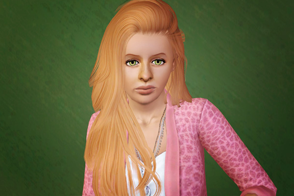 Smooth and sleek hairstyle Raon’s retextured by Beaverhausen for Sims 3