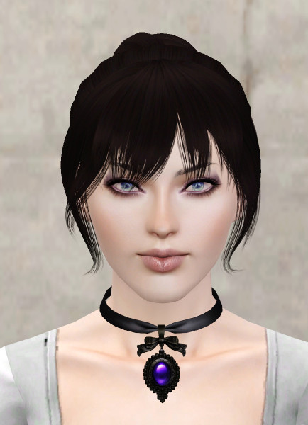 Twisted ponytail hairstyle Newseas Endless Song retextured by Bring Me Victory for Sims 3
