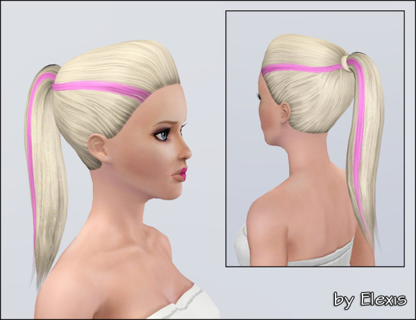 Classic ponytail hairstyle   Keep It Simple by Elexis at Mod The Sims for Sims 3