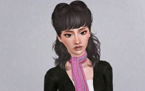 Retro chic hairstyle   Newsea’s Hedonism retextured by Bevearhausen for Sims 3