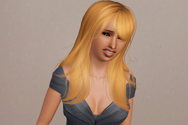 Straight Fringe hairstyle   Newsea’s Stranger retextured by Beaverhausen for Sims 3