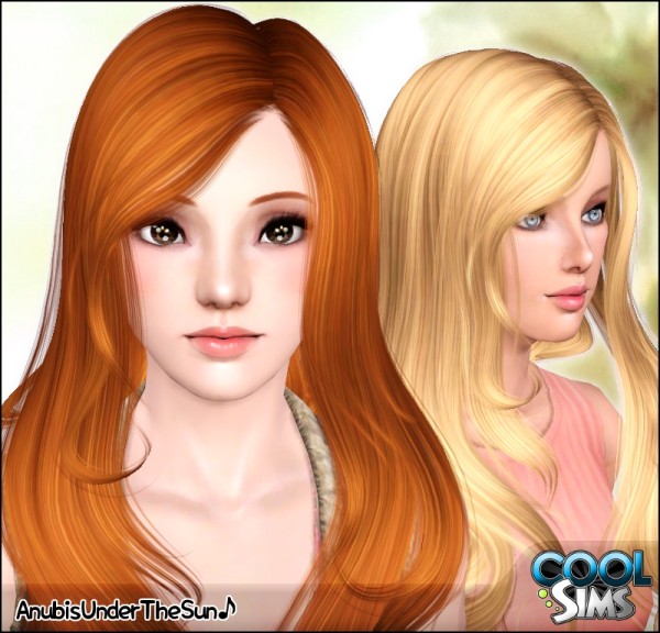 Large waves Cool Sims hairstyle 97 retextured by Anubis for Sims 3