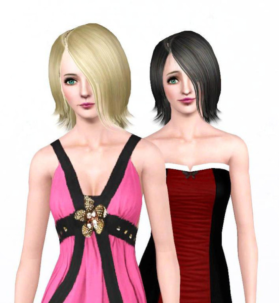 Finged bob hairstyle   Peggy free hair retextured by Anubis360 for Sims 3