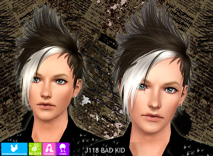 Spiky hairstyle - Bad Kid by NewSea - Sims 3 Hairs