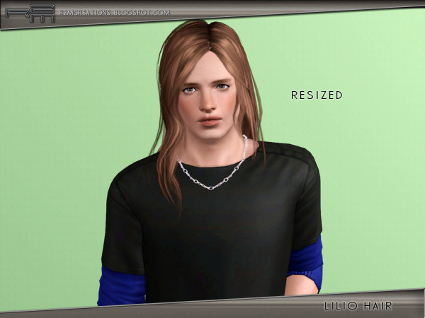 Layered hairstyle for male Newsea retextured by R2M Creations for Sims 3