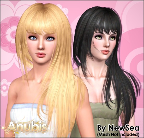 Modern hairstyle NewSeas Innocent retextured by Anubis for Sims 3