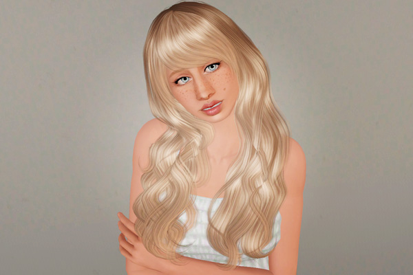 Hair On the Runway   Cazy’s Sorrow retextured by Beaverhausen for Sims 3