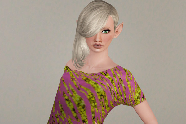 Caught in a side hairstyle   Newsea’s Hell on Heels retextured by Beaverhausen for Sims 3