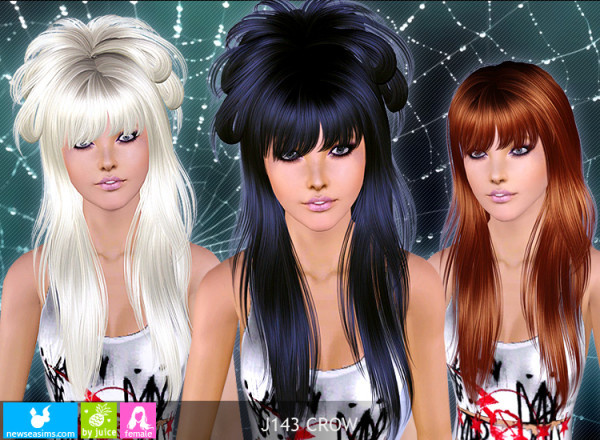 Fairytale hairstyle J143 Crow by NewSea for Sims 3