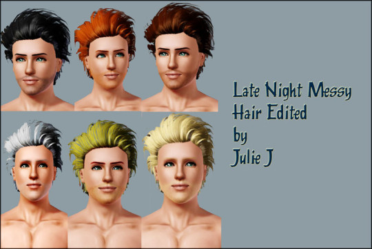 Messy Hairstyle retextured by Julie J at Mod The Sims - Sims 3 Hairs