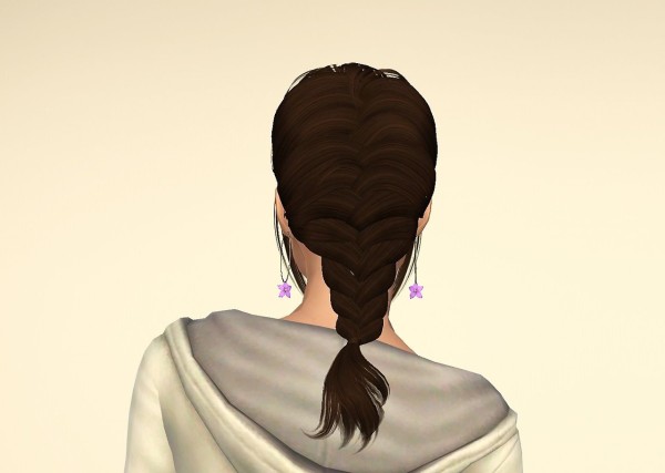 Framing the face bangs with braid hairstyle Skysims 150 Retextured by Phantasia for Sims 3