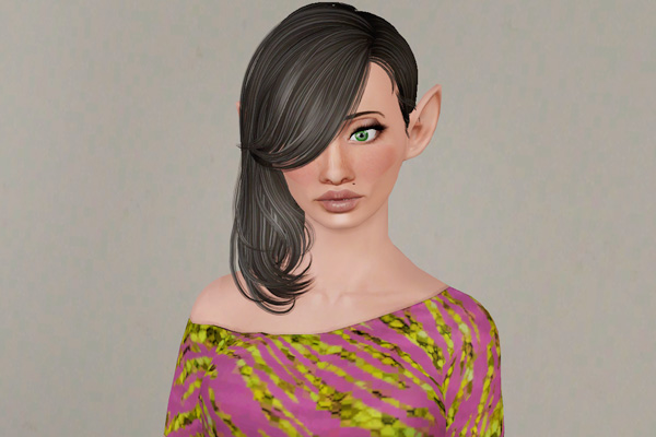 Caught in a side hairstyle   Newsea’s Hell on Heels retextured by Beaverhausen for Sims 3