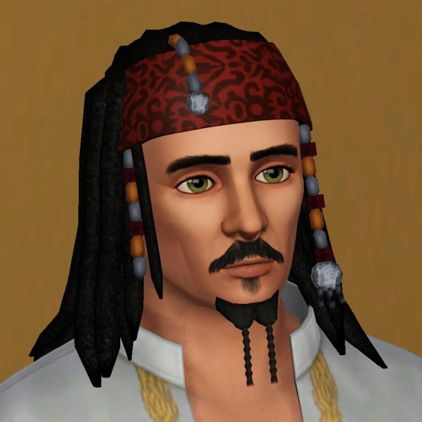 Pirates of the Caribbean hairstyle   Captain Jack Sparrow by necrodog at Mod The Sims for Sims 3