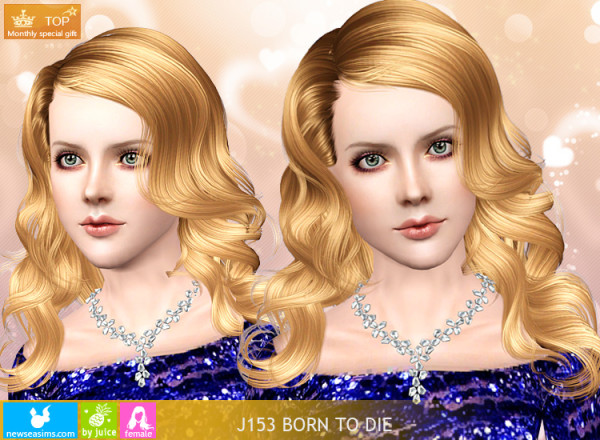 High waves hairstyle J153 Born To Die by NewSea for Sims 3