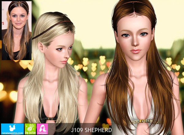 Thin headband hairstyle J109 Shepherd by NewSea for Sims 3