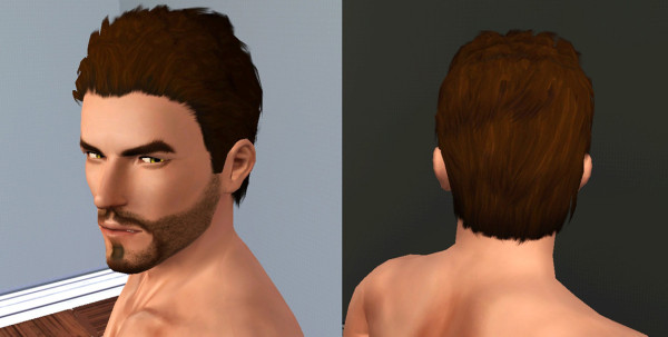 Spiny hairstyle for boys   Mens Spiky Brushed Back by Esmeralda at Mod The Sims for Sims 3