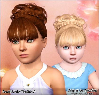 Braided Crown Chignon Hairstyle Newsea`s Baby Face Retextured By Anubis 