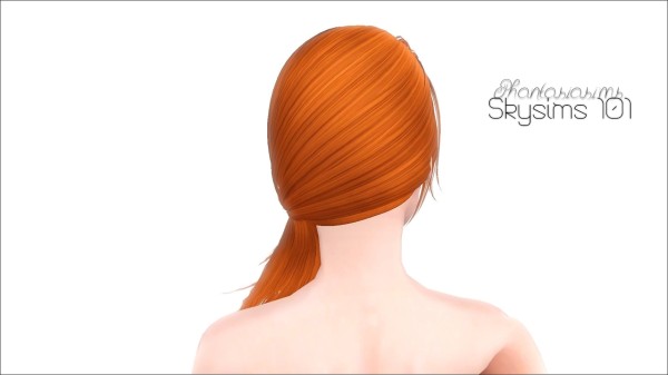 Side braided bangs hairstyle  SkySims101 retextured by Phantasia for Sims 3