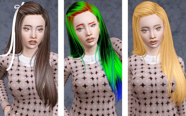 The Flip hairstyle   Butterflysims 99 retextured by Beaverhausen for Sims 3