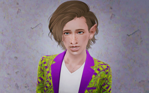 Glam hairstyle   Newsea’s Rough Sketch retextured by Beaverhausen for Sims 3