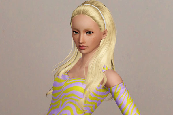 The Simple Headband hairstyle   Sky Sims retextured by Beaverhausen for Sims 3