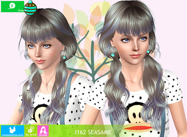 Ponytails loosely related hairstyle  J162 Sesame by NewSea for Sims 3