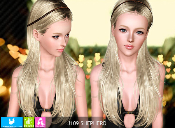 Thin headband hairstyle J109 Shepherd by NewSea for Sims 3