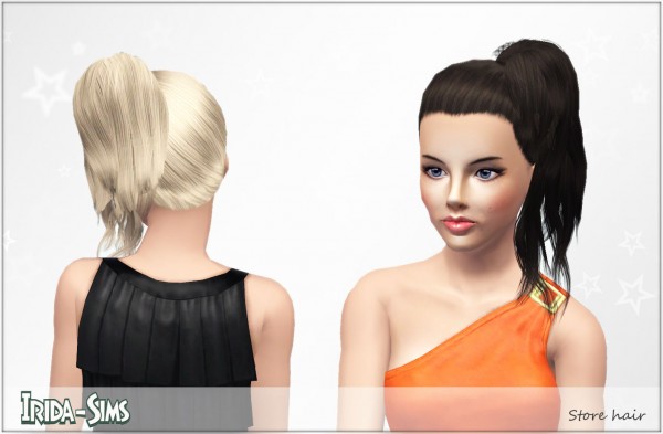 Ponytail in the left side hairstyle   hair 12 by Irida for Sims 3