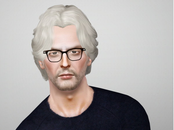 Middle parth hairstyle retextured by Rusty Nail for Sims 3