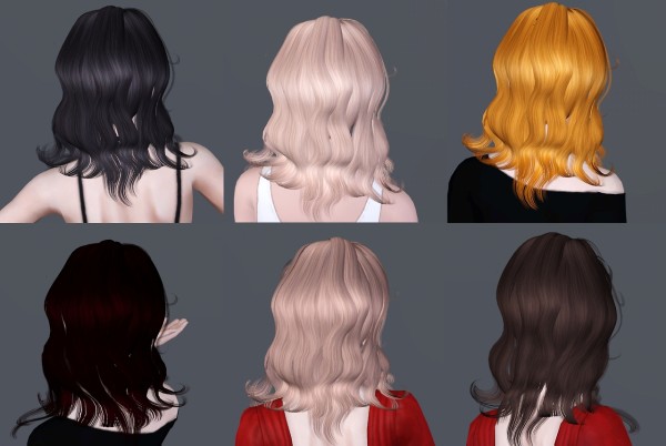 Bendy hairstyle Newsea Yesenia retextured by Bring Me Victory for Sims 3
