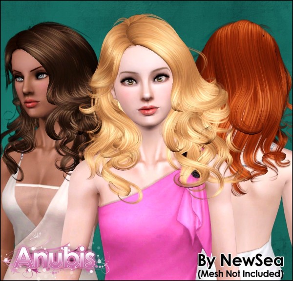 Curly hairstyle NewSea`s SpotLight retextured by Anubis for Sims 3