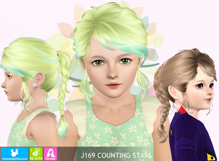 Sport braid hairstyle J169 Counting Stars by New Sea - Sims 3 Hairs