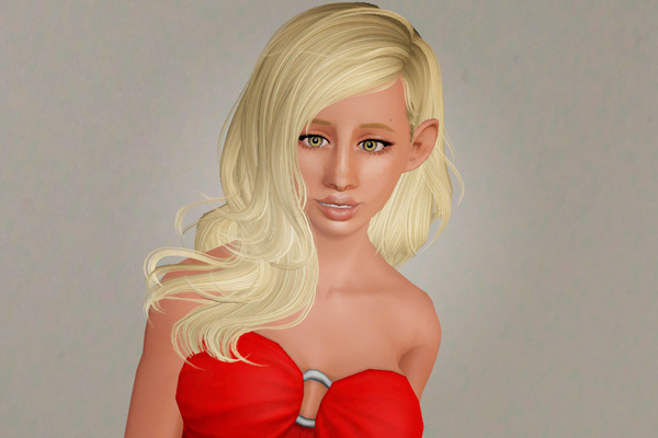 Simple and Pretty Hairstyle   Newsea’s Ivory Tower retextured by Beaverhausen  for Sims 3
