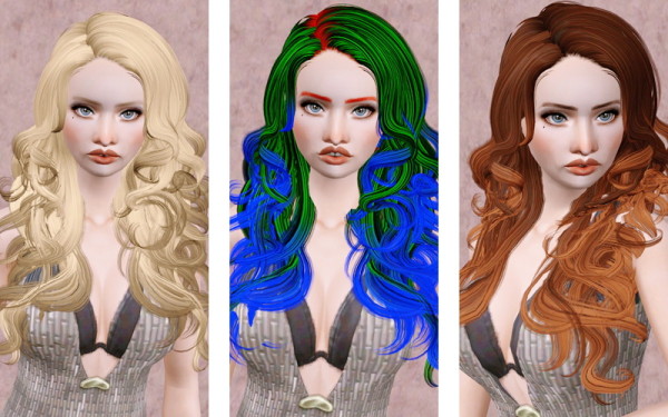 Tight Curled Cutie hairstyle   Newsea’s Bittersweet retextured by Bevarhausen for Sims 3