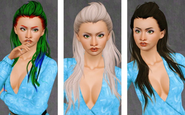Fresh Fringe hairstyle Newsea’s Swallowtail retextured by Beaverhausen for Sims 3