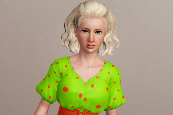 Wavy medium hairstyle   Newsea’s Sun Kiss retextured by Beaverhausen for Sims 3
