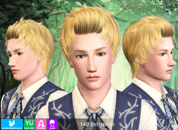 Texturized hairstyle YU140 by NewSea for Sims 3