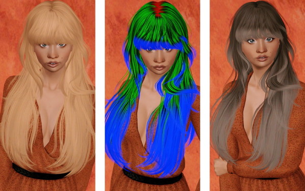Heavy Bangs hairstyle   Newsea’s Hideout Doo retextured by Beaverhausen for Sims 3