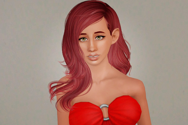 Simple and Pretty Hairstyle   Newsea’s Ivory Tower retextured by Beaverhausen  for Sims 3