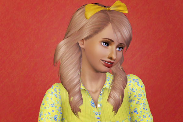 Twisted hairstyle retextured by Beaverhausen for Sims 3