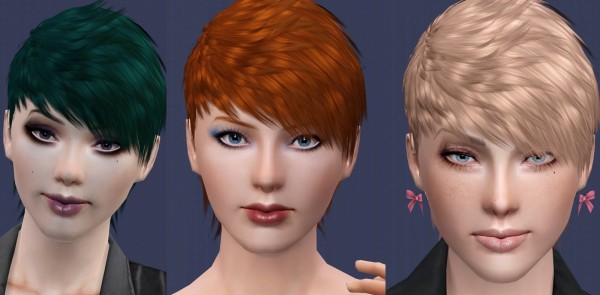 Dusk hairstyle Cazys Demonic retextured by Bring Me Victory for Sims 3