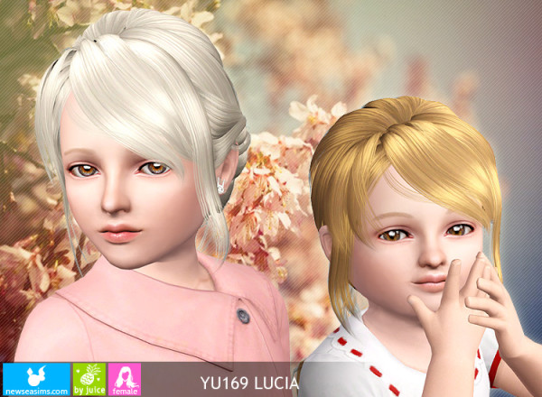 Elegance ponytail hairstyle YU169 Lucia by New Sea for Sims 3