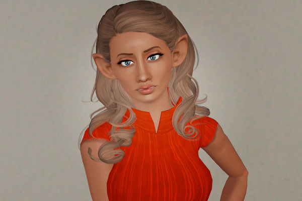 Keep It Shiny Hairstyle   Newsea’s Thornbird retextured by Beaverhausen for Sims 3