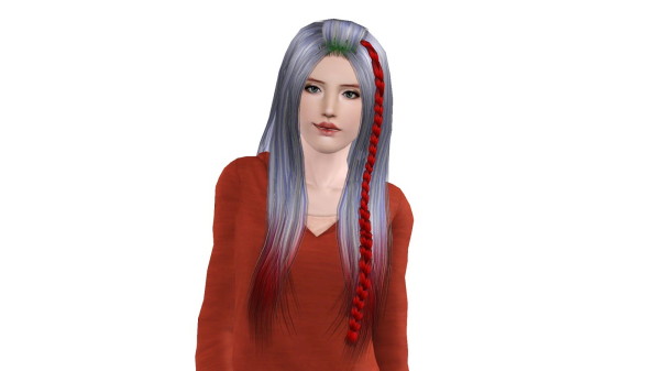 Small Side braid retextured by Rayne`s Factory for Sims 3