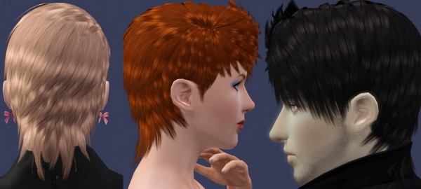 Dusk hairstyle Cazys Demonic retextured by Bring Me Victory for Sims 3