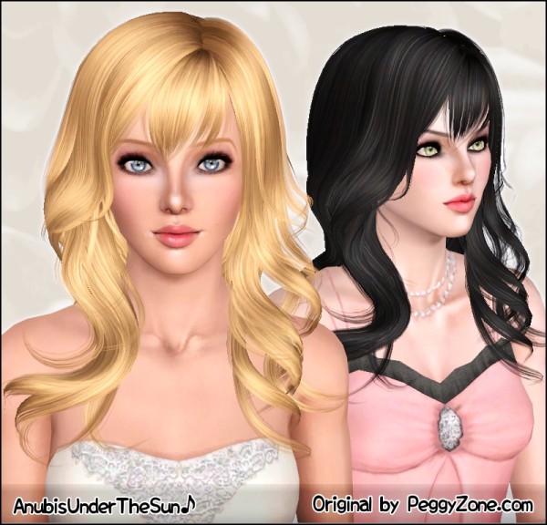 Waves and fringes Peggy`s hairstyle by Anubis for Sims 3