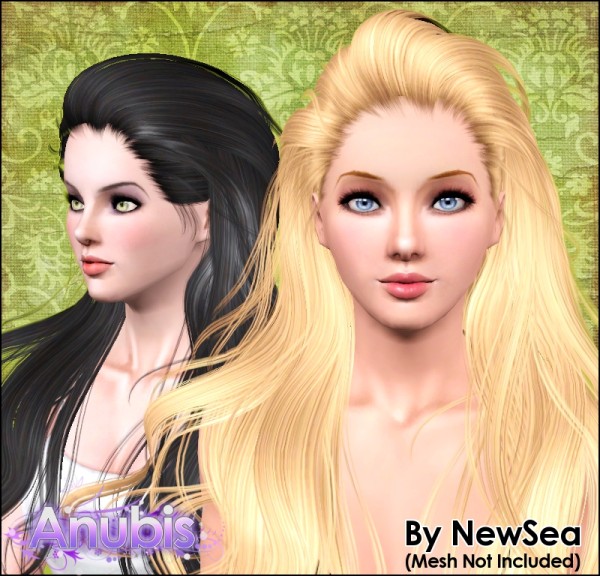 Combed back hairstyleNewSea`s Paradise retextured by Anubis for Sims 3