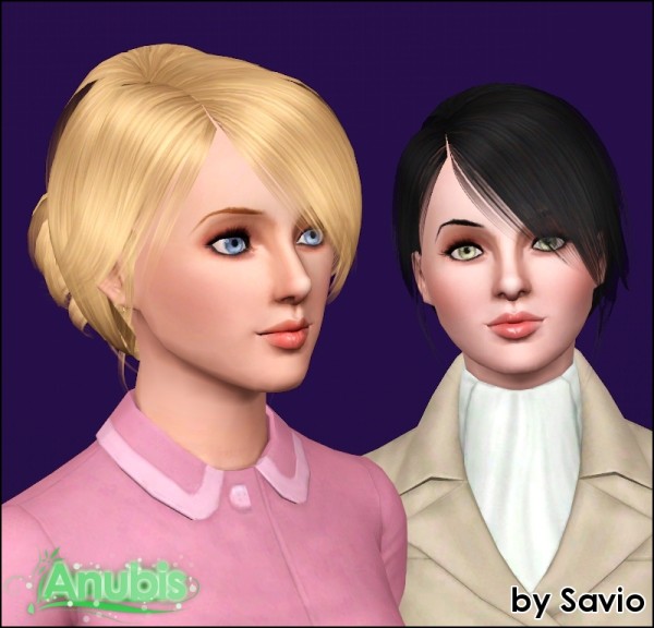 Back bun retextured by Anubis for Sims 3