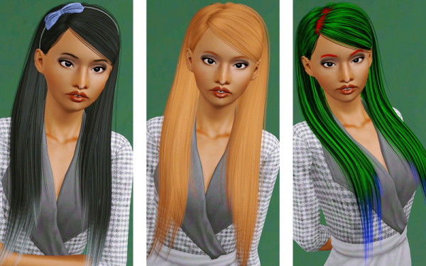 Shake It Honey hairstyle Alesso retextured by Beaverhausen for Sims 3