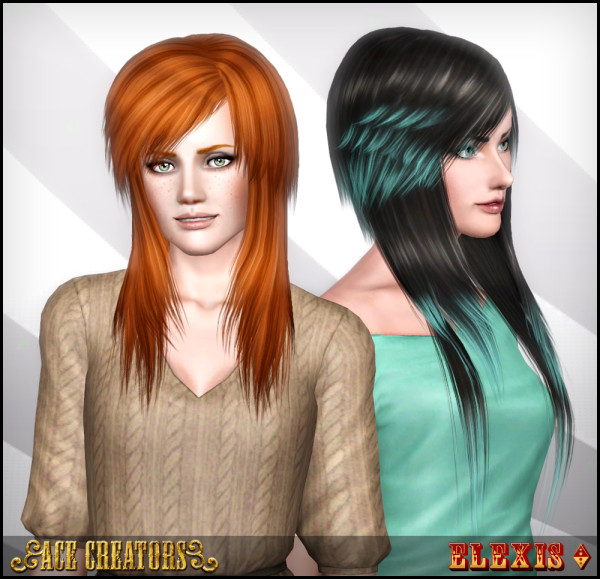 Peggy`s 4233 hairstyle retextured by Ace Creators for Sims 3